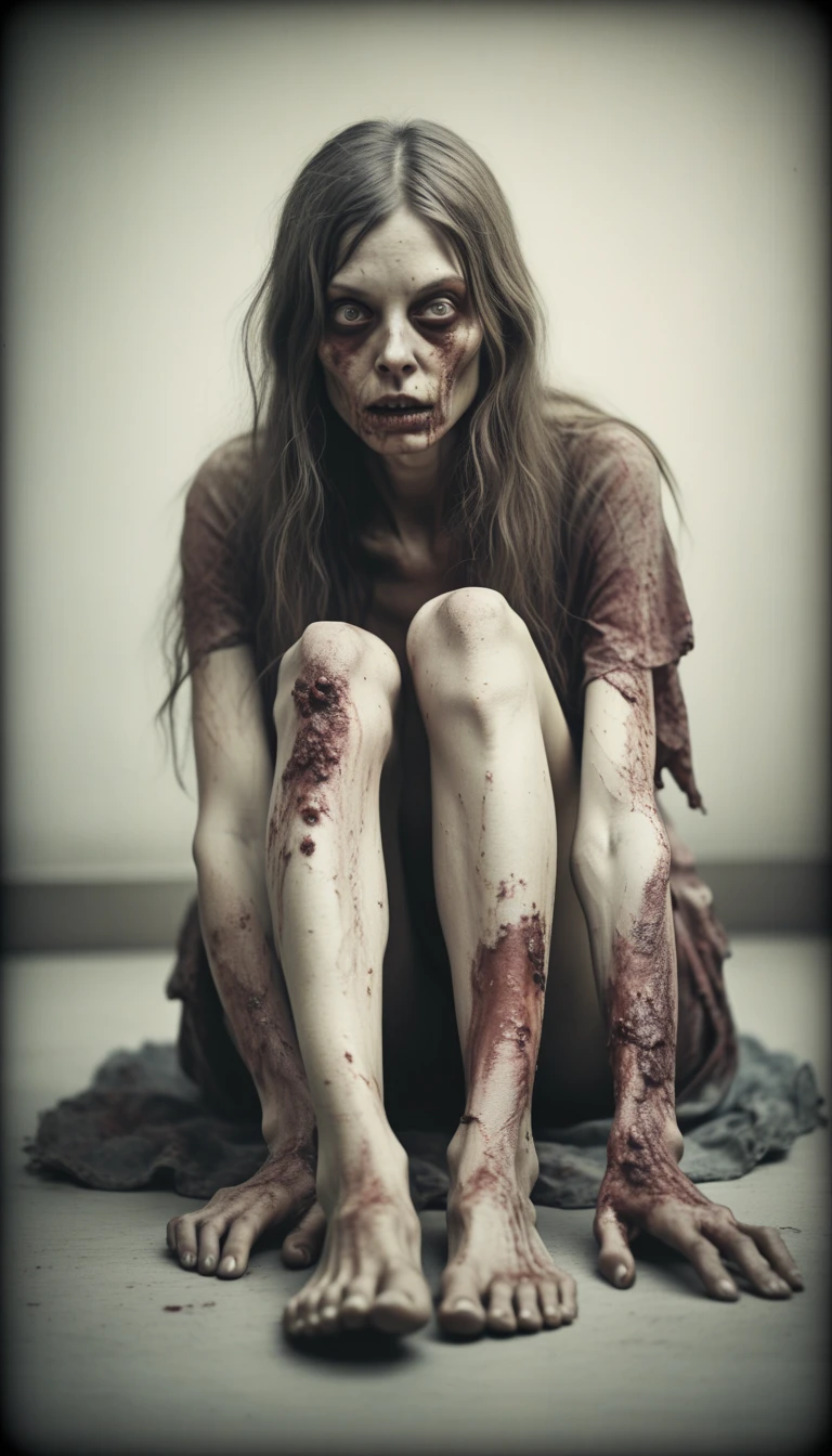 score_9,score_8_up,score_7_up,score_6_up Halloween zombie woman sitting 