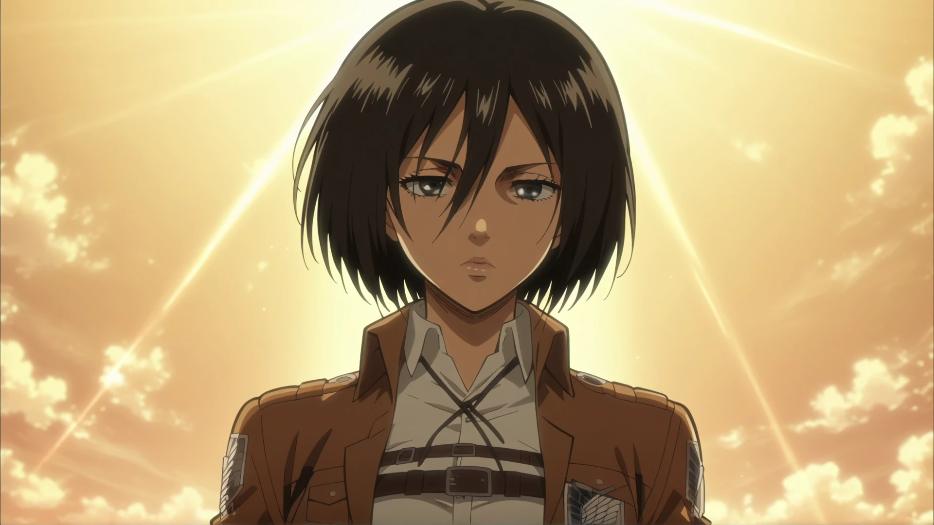 score_9,score_8_up,score_7_up,mikasa ackerman,solo,volumetric lighting,source_anime,(flat colors),(anime screencap),<lora:Attack_On_Titan:0.8>,Season_1,