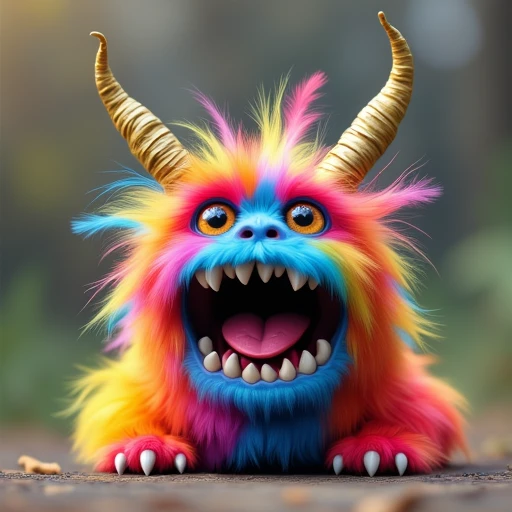 colorful pet monster cute