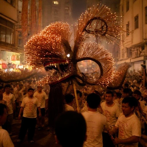 A young oracle, known as a "Ji Tong" in Taiwanese folk religion, is captured in a moment of trance-like intensity ,   <lora:houseman:0.75> ,housemanku, ku,Dressed in vibrant, traditional garments adorned with intricate embroidery and talismans, the Ji Tong is in the midst of a ritual. The setting is a bustling Taiwanese temple, filled with the smoke of incense and the fervent energy of devotees. The Ji Tong holds ritualistic tools in hand, perhaps a pair of crescent-shaped wooden blocks or a spiritual sword. The lighting is dramatic, casting shadows that accentuate the oracle's focused expression and the intricate details of the garments. The atmosphere is thick with the scent of incense and the murmurs of prayers, adding a layer of sensory depth to the image. Medium: Digital Photography. Style: Photojournalistic with a focus on cultural authenticity. Lighting: Natural temple lighting supplemented with soft, directional light to highlight the Ji Tong. Colors: Rich and vibrant to capture the essence of the ritual garments and temple decorations. Composition: A close-up shot that captures the Ji Tong and the immediate surroundings, with a blurred background to focus attention on the subject. Use photo hyper-realism, highly detailed, and high-resolution,<lora:dangi:0.6>