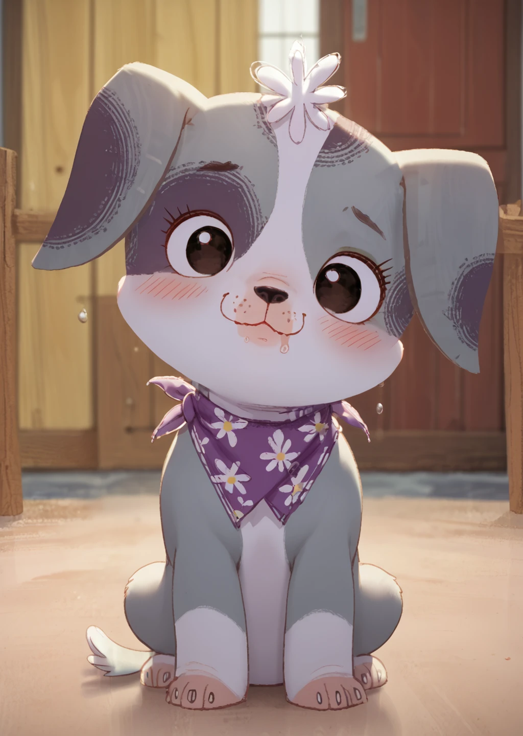 score_9, score_8_up, score_7_up, score_6_up, score_5_up, score_4_up, cute female furry feral chibi rttdaisy, solo, begging, blushing, looking at viewer, puppy eyes, looking down, blushing, drooling, source_furry <lora:Daisy_Rhyme_Time_Town:1> rttdaisy, dog