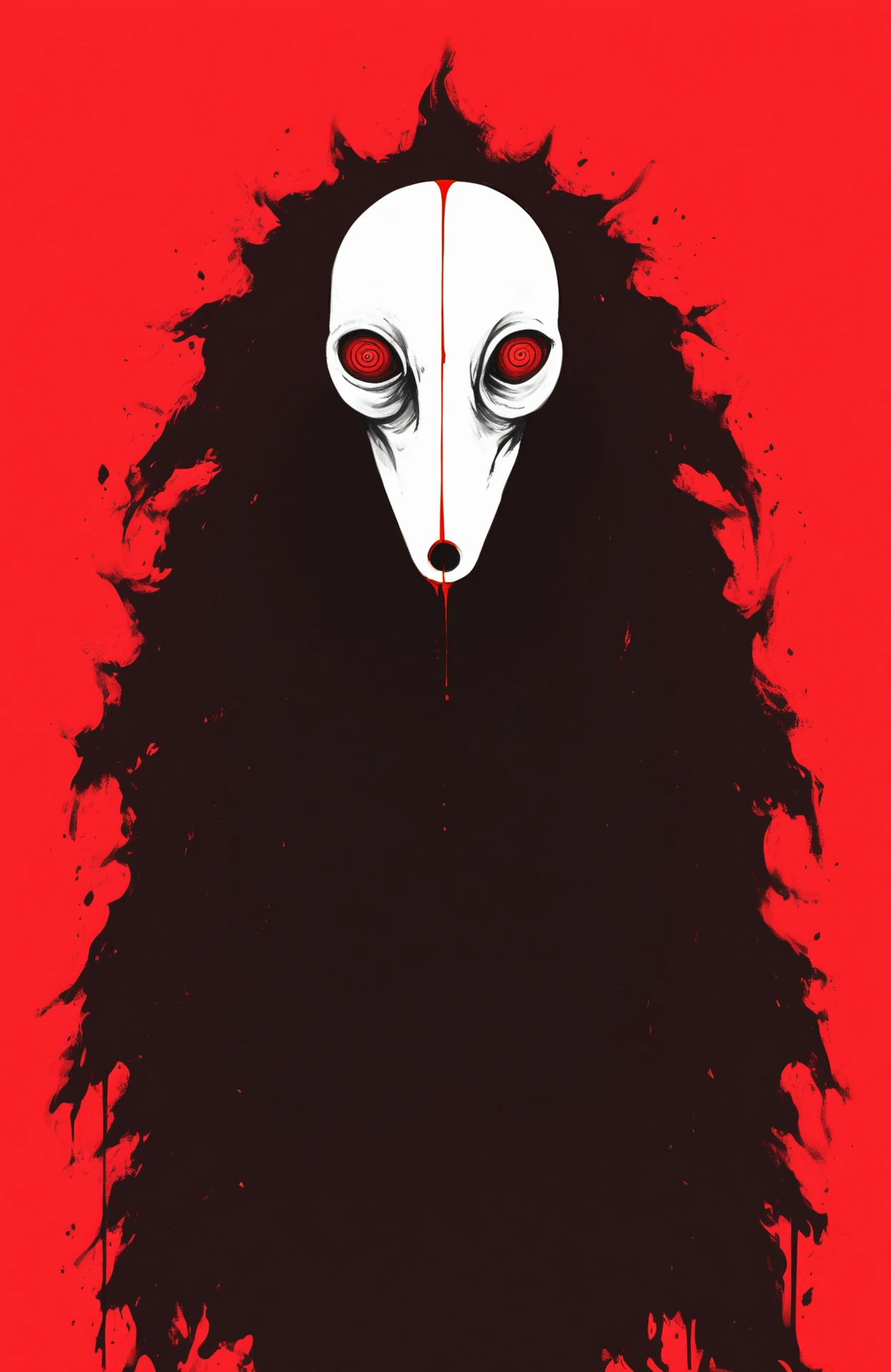 score_9, score_8_up, score_7_up, score_6_up, score_5_up, score_4_up, BREAK
red background, solo, horror (theme), simple background, red eyes, 1boy, looking at viewer, hollow eyes, dripping, colored sclera, male focus, blood, mask, upper body
 <lora:i_see_red_ponyxl:1>