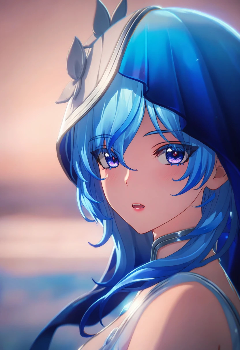 score_9, score_8_up, score_7_up, wuwax quality,
shorx1, 1girl, aqua hair, gradient eyes, outfit_1, keepx1_dress, echo1_veil, calm expression, close-up face, straight-on, portrait, solo, looking at viewer,  open mouth, light blush, upper body, ethereal atmosphere, soft wind, gentle breeze, depth of field, blurry background
 <lora:shorekeeper:0.8>