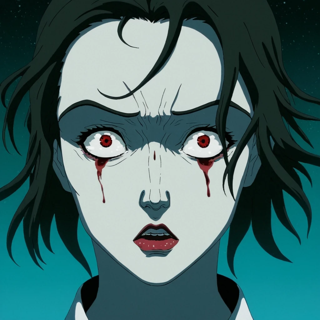 anime artwork of  <lora:In anime style v1 (black freighter):0.9>
Cartoon Anime Manga a cartoon of a woman with a creepy face, anime style, key visual, vibrant, studio anime,  highly detailed