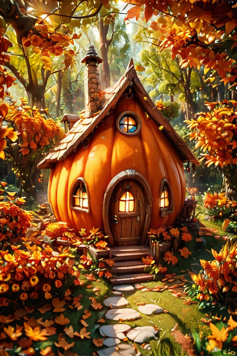 score_9, score_8_up, score_8,  ,,,   zzPumpkinHouse, solo, flower, day, blurry, tree, depth of field, leaf, grass, forest, autumn leaves, autumn, orange flower,  <lora:PumpkinHouse_PDXL_v1:0.8>,   ,,, smile, looking at viewer,  ,,, embedding:zPDXL, Expressiveh, <lora:CatalystStylePDXL:0.6>,  <lora:SDXLFaeTastic2400:0.5>,  <lora:Expressive_H-000001:0.4>,