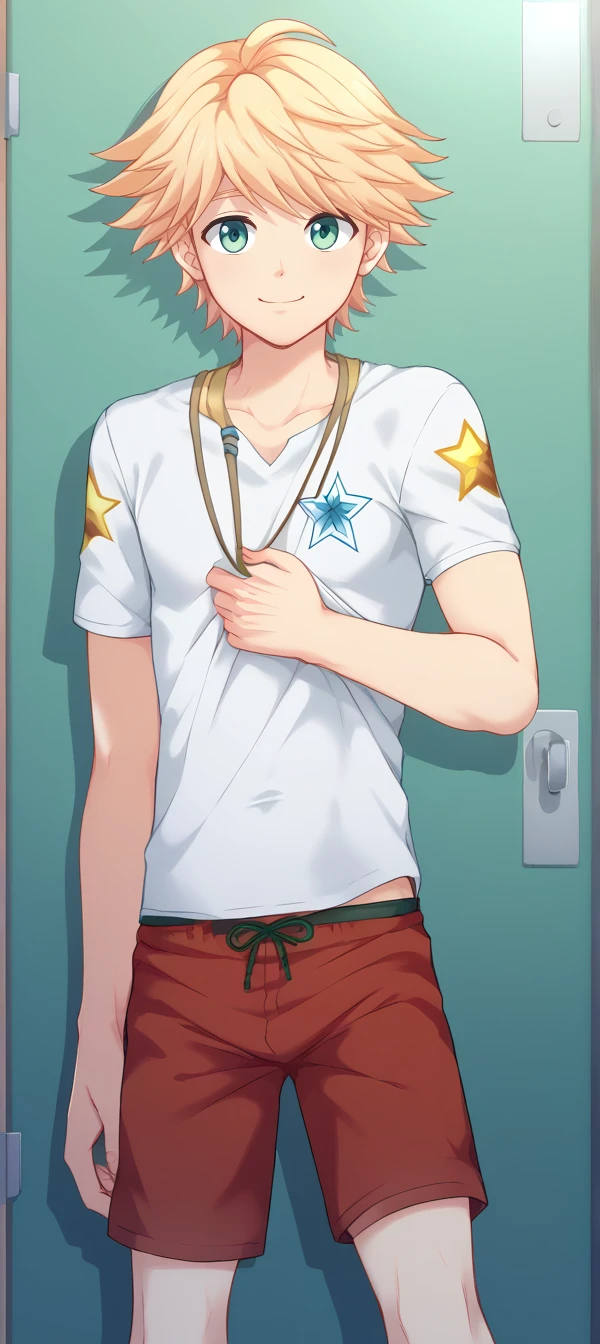 Browsing Caution,(Petite),(Cute man's daughter),((Groin bulge)),Baseball uniforms,blonde low twintails,See-through