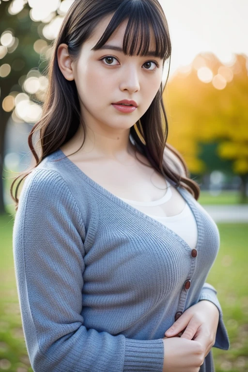 ((high-definition images, masterpiece, atmospheric perspective, 8k, super detail, accurate, best quality, single shot)), (((a westerner cute women with masturbation))), (casual style), jacket, unbuttoned shirt, swollen areoles, (round face, eyes realistic sizing, drooping eyes, blush, smile), (((standing and spread legs, focus on pubic hair))), (on the grass in the park downtown, skyscrapers), blond braid hair, tiny earrings, thin necklace, (light makeup), 