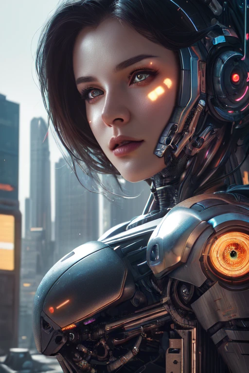 ultra detailed, closeup photo of female android, cyborg, humanoid, gothic, ethereal, flowerpunk, scifi, fantasy, cyberpunk, octane render, megalopolis, unreal engine, asymmetrical!!!, photorealistic concept art, triadic color, art by artgerm and wlop and giger and greg rutkowski and alphonse mucha, 8 k