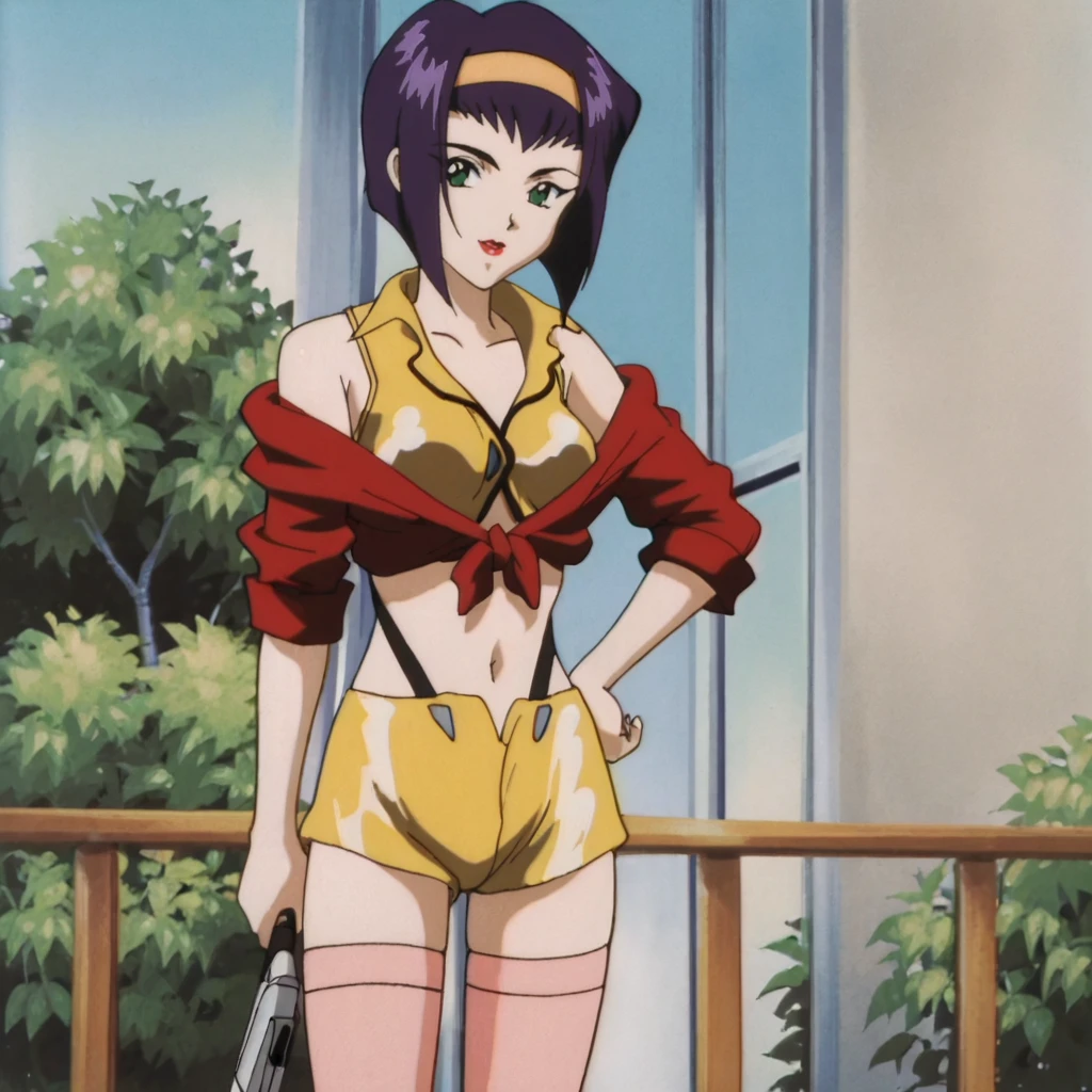 (highest quality:1.3),(ultra-be familiar with:1.5),High resolution,extremely be familiar with CG,unity 8k wallpaper,official art,be familiar with,super be familiar with skin,perfect anatomy,beautiful be familiar with eyes,(anime screenshot:1.1),very delicate and beautiful,90s anime,90s anime style,cel shaded anime,1 girl,alone, ((nadia arwal:1.52)),(Ammar,evangelion anime style:1.37),It is_star_SIS,black skin,fine skin,dark purple hair, White Bando Swimsuit, red vest,Gold collar, Necklace with large light blue gemstones, looking at the viewer, smile,seaside sandy beach,