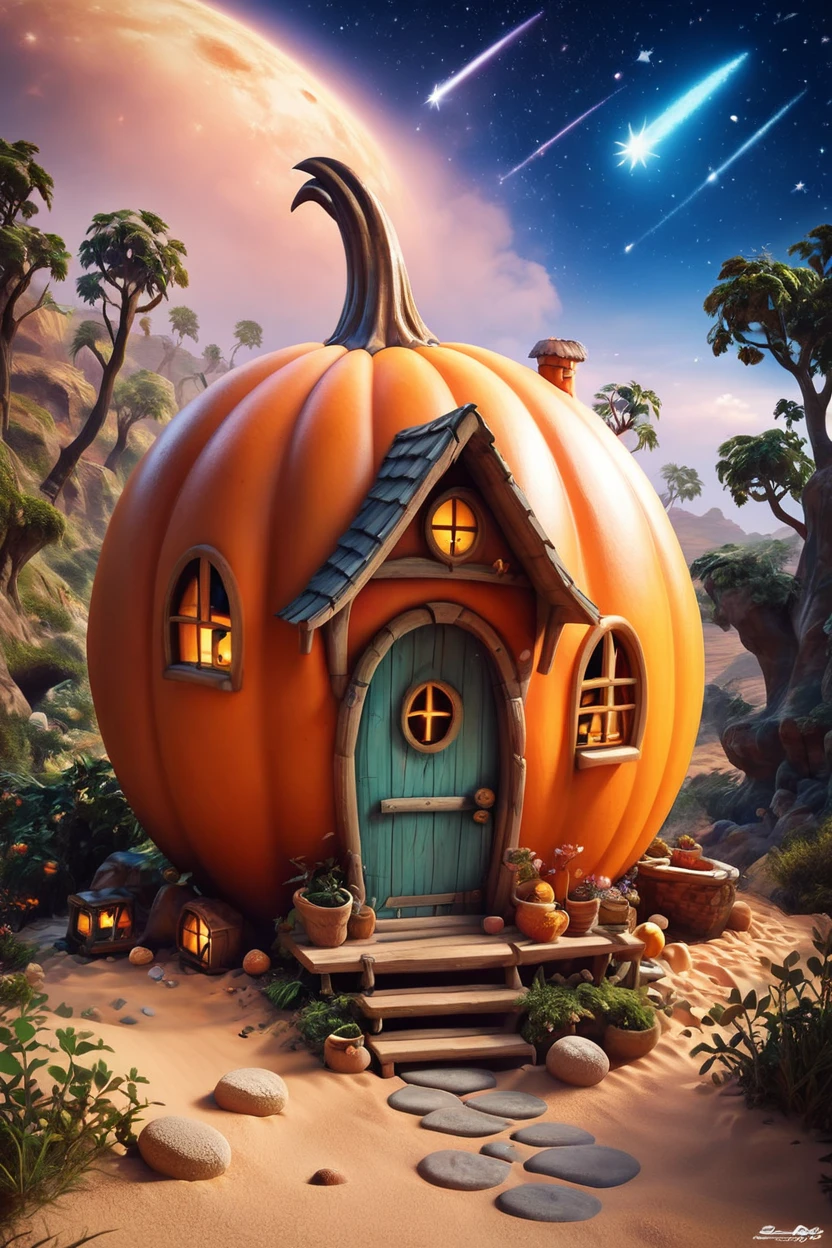 score_9, score_8_up, score_8,  ,,,  zzPumpkinHouse, scifi, space, shooting stars, desert, sand, rocks,  ,<lora:PumpkinHouse_PDXL_v1:0.8>,  ,,, embedding:zPDXL,  <lora:SDXLFaeTastic2400:0.5>,