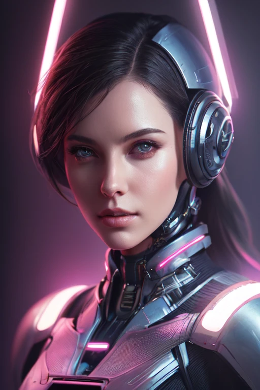 portrait of modern scandinavian female humanoid, very futuristic, elegant, cyber neon lights, highly detailed, digital illustration, trending in artstation, trending in pinterest, glamor pose, concept art, smooth, sharp focus, art by artgerm and greg rutkowski