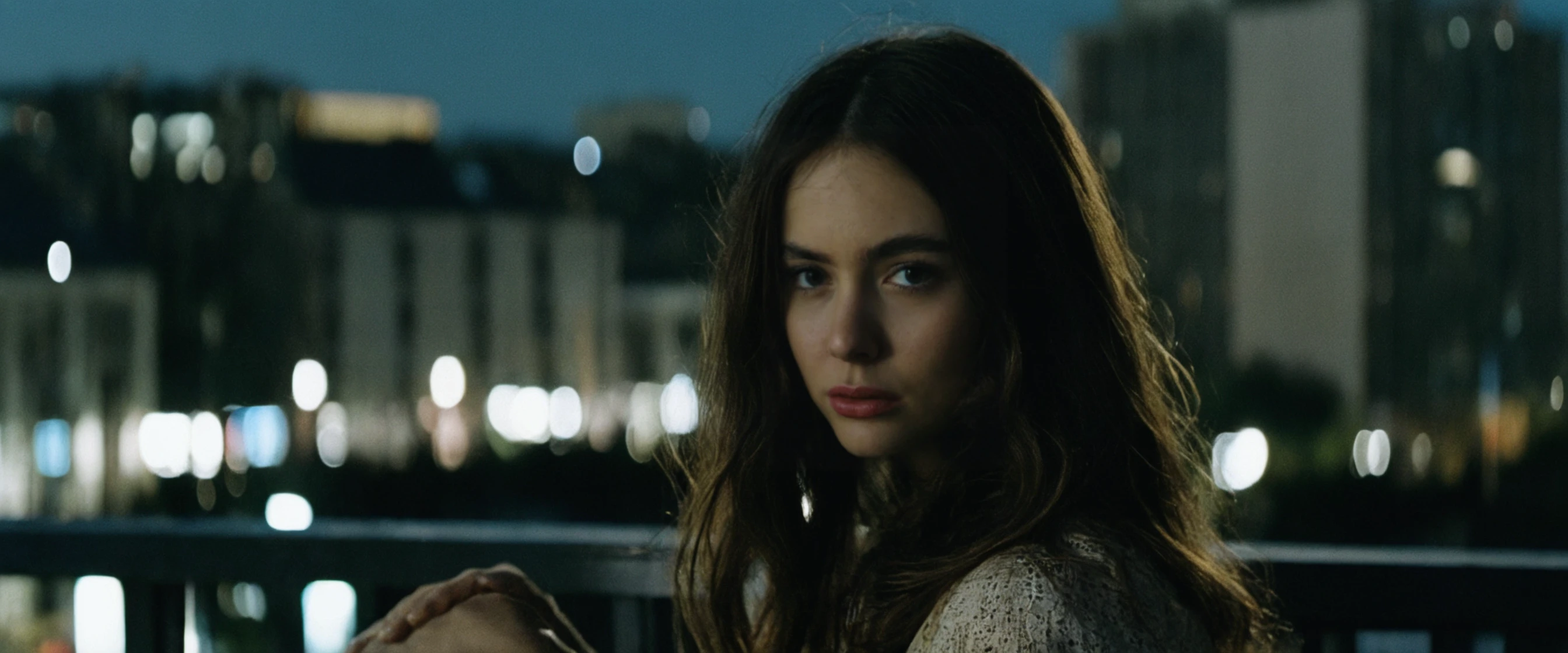 Analog film frame, wide shot portrait of beautiful fitness model in summer dress, age 20, supermodel, medium shot, elegant figure, pretty face, city lights in BG, (bokeh:1.4), dusk, detailed facial features, film grain, neon light, she is sitting on a railing, in tokyo, on rooftop, neon signs, kanban, dusk
<segment:yolo-face_yolov8n.pt-1,0.4,0.7//cid=1>  detailed facial features, eyeshadow, lipstick
<segment:yolo-face_yolov8n.pt-2,0.4,0.7//cid=2>
<segment:yolo-face_yolov8n.pt-3,0.4,0.7//cid=3> 
<segment:yolo-face_yolov8n.pt-4,0.4,0.7//cid=4> 