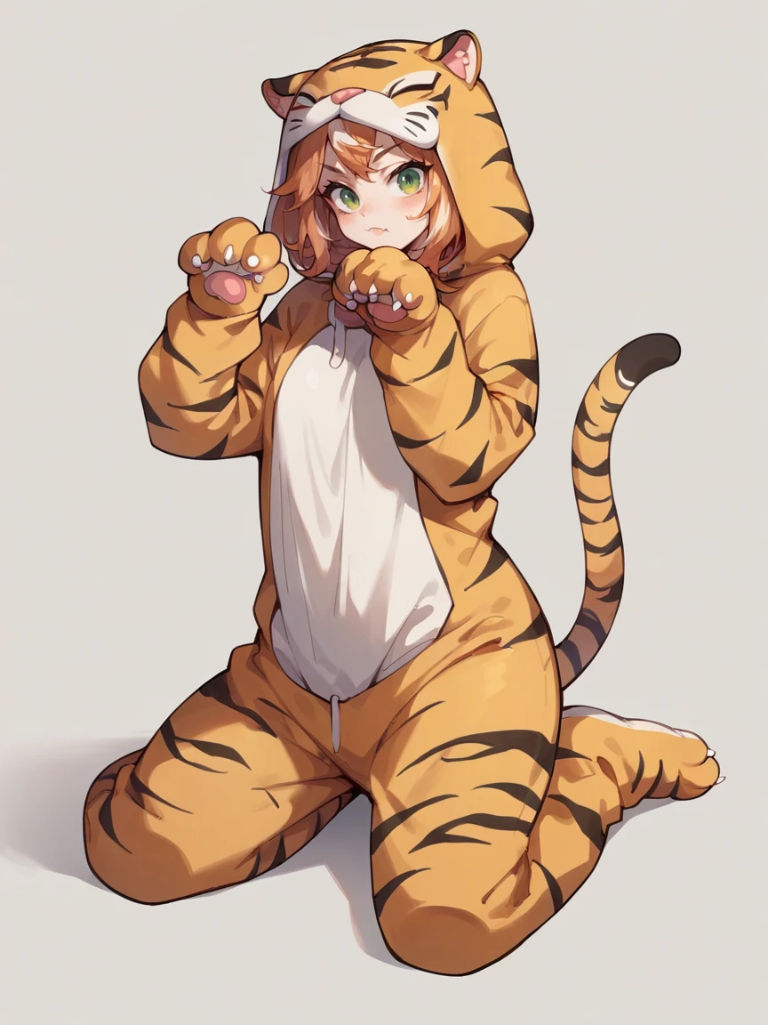 score_9, score_8_up, score_7_up, score_6_up, score_5_up,  <lora:KittyonesieXLP2:0.7> kitty onesie, animal costume, hood, tail, solo, 1girl, tiger print, cat costume,