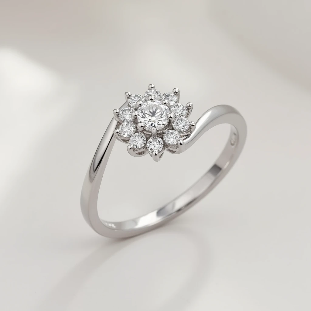 flower diamond ring,