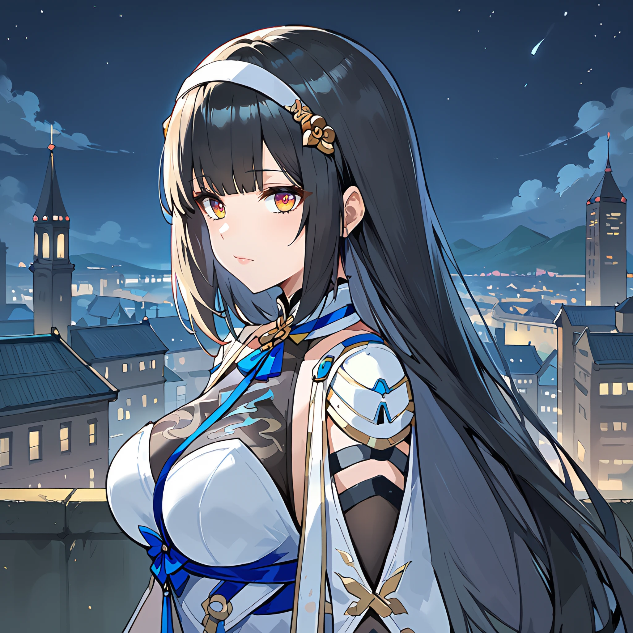 score_9, score_8, score_7_up,hd,source_anime,night,outdoors,city,from side, 

1girl, gf2gtype95, solo, orggf295 hairband, orggf295 clothes, orggf295 gloves, very long hair, upper body, standing, sad, looking at viewer,