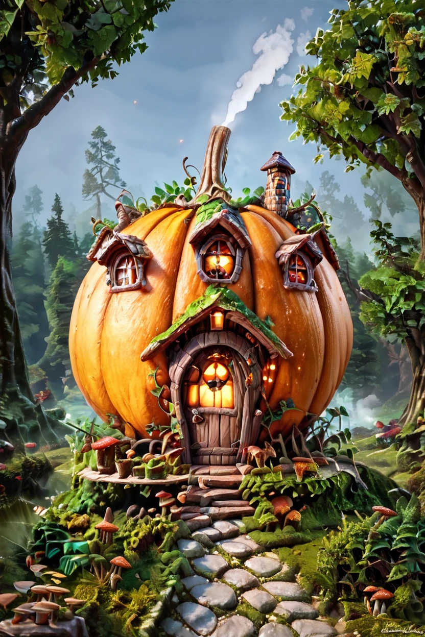 score_9, score_8_up, score_8,  ,,,  zzPumpkinHouse, tree, traditional media, grass, forest, smoke, rock, mushroom, fog, moss, tree stump, chimney, <lora:PumpkinHouse_PDXL_v1:0.8>,   ,,, smile, looking at viewer,  ,,, embedding:zPDXL, Expressiveh, <lora:CatalystStylePDXL:0.6>,  <lora:SDXLFaeTastic2400:0.5>,  <lora:Expressive_H-000001:0.4>,