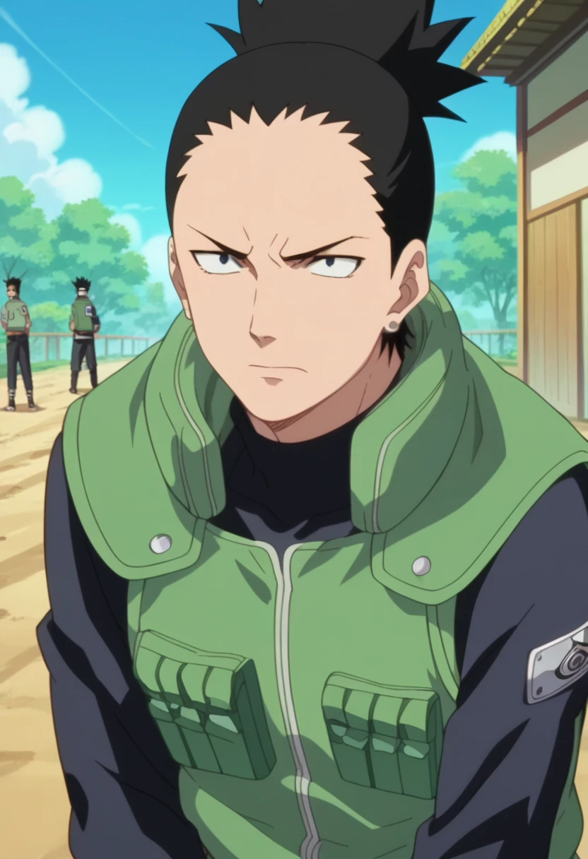 score_9,score_8_up,score_7_up,score_6_up,masterpiece, dynamic action,, 1boy, Shikamaru a determined konoha shinobi, sm_an_stl ,source_anime, anime screencap, anime, animification,
<lora:add-detail-xl:1> ,<lora:Shikamaru:1>, <lora:Smoother_Anime_Screencap_Art_Style_Pony_LORA:1>,