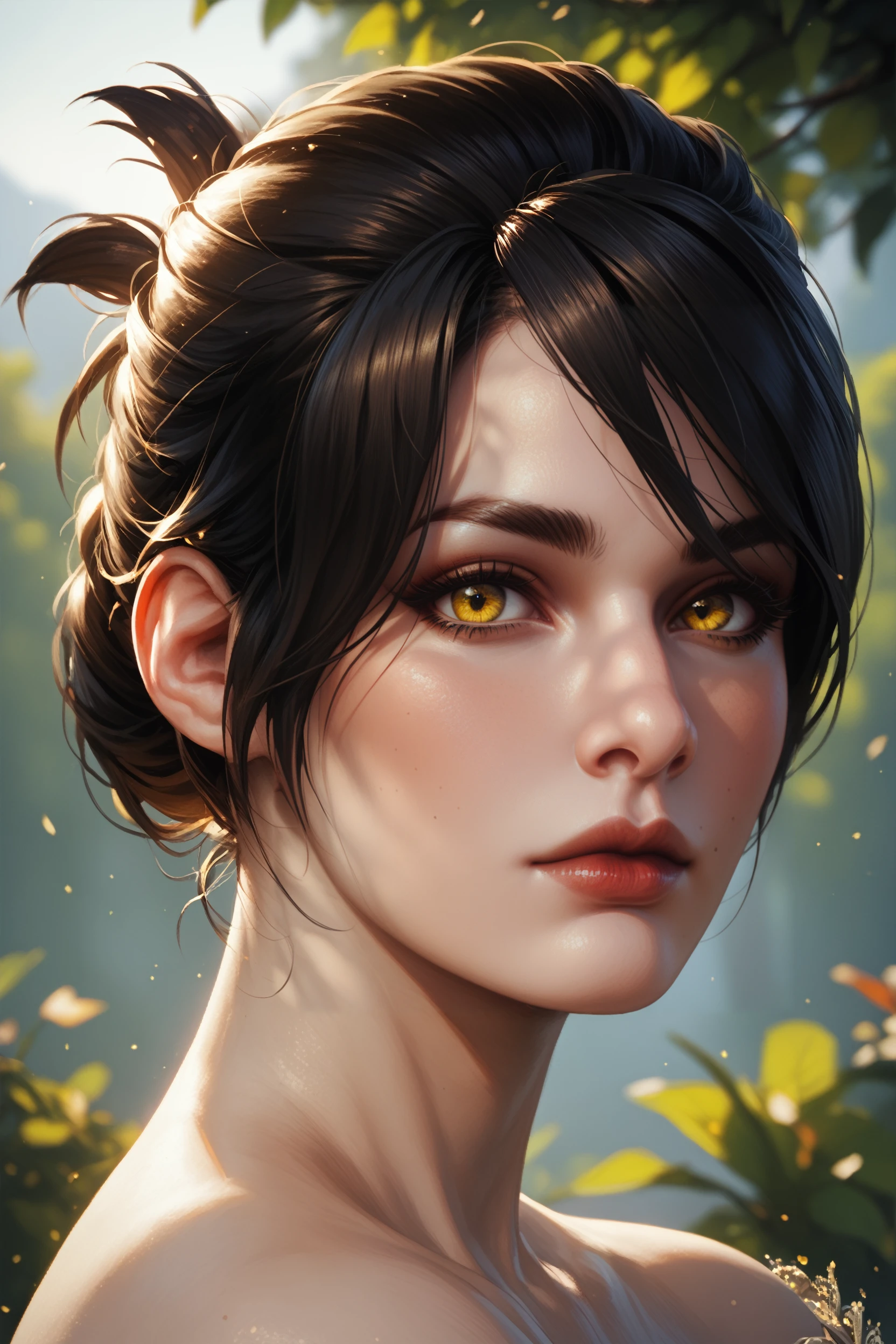 score_9, score_8_up, score_7_up,
<lora:DAMorrigan:1.0>
DAMorrigan, 1girl, black hair, yellow eyes, hair updo, looking at viewer, portrait