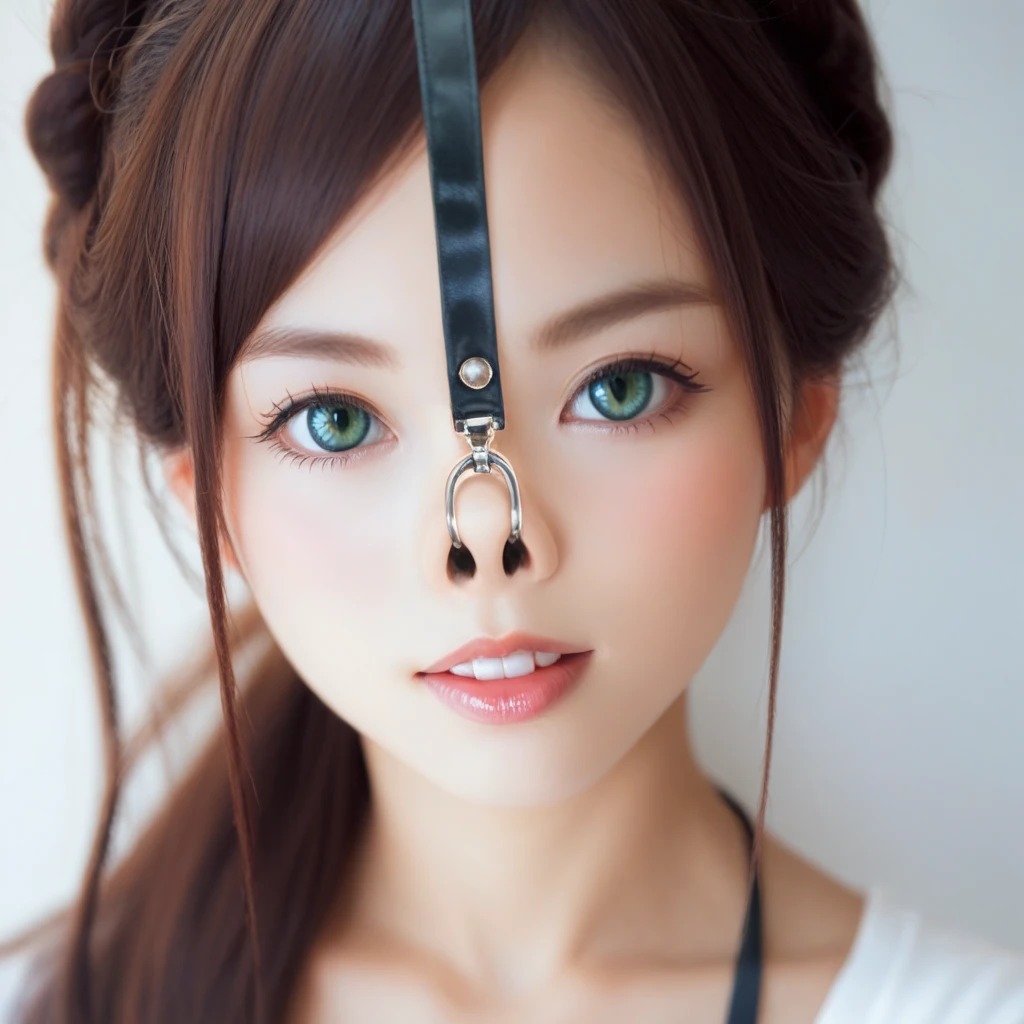 score_9, score_8_up, score_7_up, score_6_up, score_5_up, score_4_up,BREAK,japanese girl,wide shot,upper body  <lora:PONY_Realistic_nose_hook_v1-000009:0.8>nosehook,teeth,looking viewer,