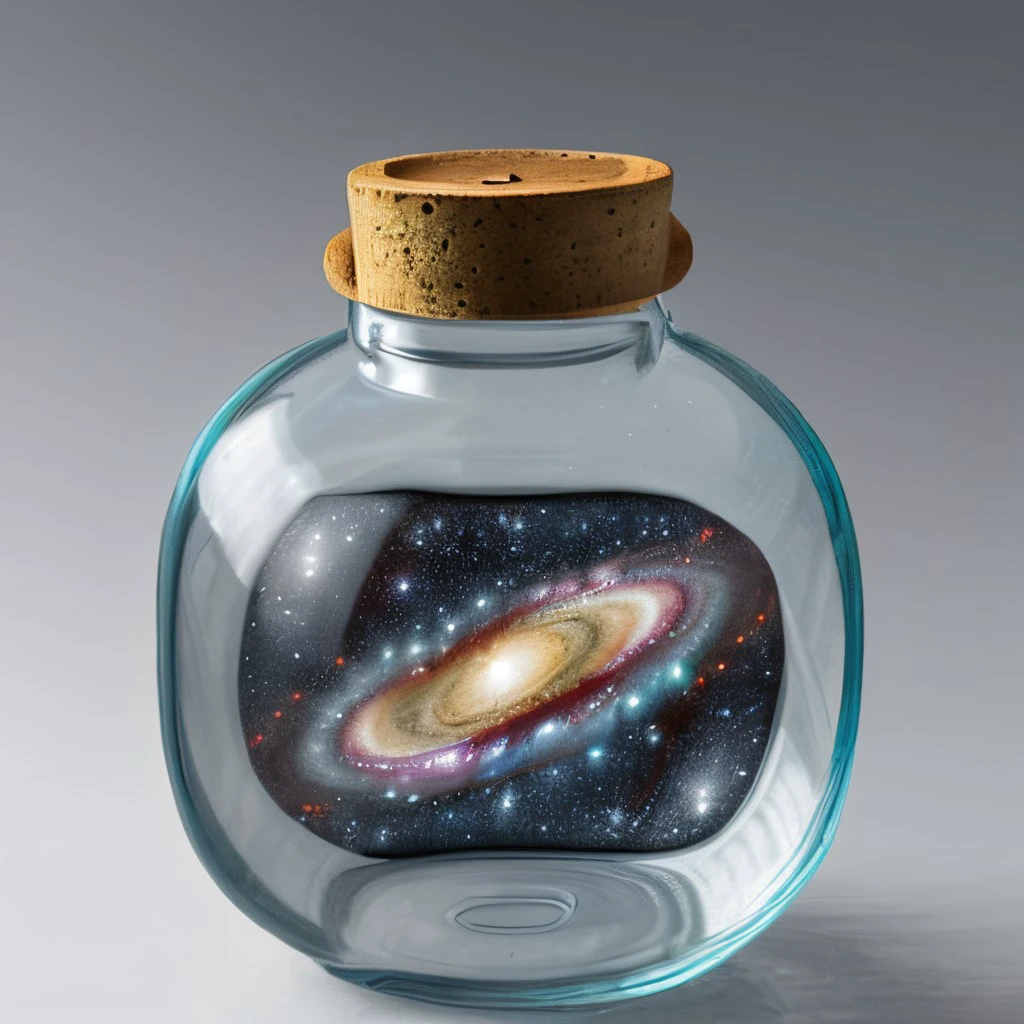 galaxie  in a bottle,  <lora:AppleBottle_v11:0.7>