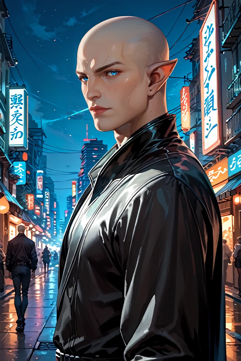 score_9, score_8_up, score_7_up,
<lora:DAISolas:0.8>
DAISolas, 1boy, bald, blue eyes, pointy ears, in a sleek modern suit striking a pose in front of a neon-lit Tokyo street