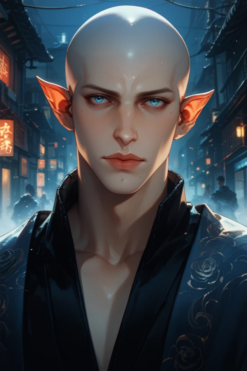 score_9, score_8_up, score_7_up,
<lora:DAISolas:0.8>
DAISolas, 1boy, bald, blue eyes, pointy ears, looking at viewer, in a sleek modern suit striking a pose in front of a neon-lit Tokyo street