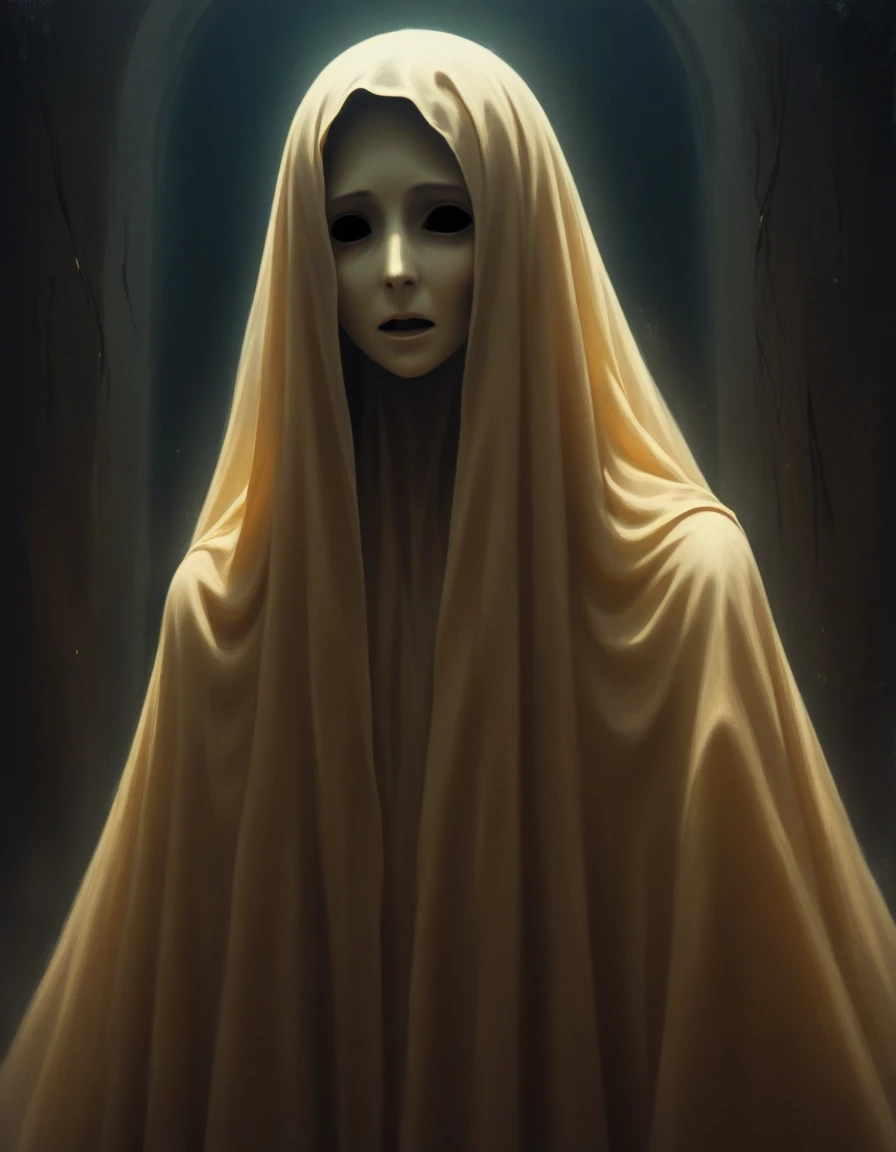 masterpiece, best quality, cinematic lighting, hollow eyes, eerily ghostly figure drifts through the air, their ethereal form flickering in and out of existence as they torment the living.<lora:Hollow_Eyes_Portrait_SDXL:1>