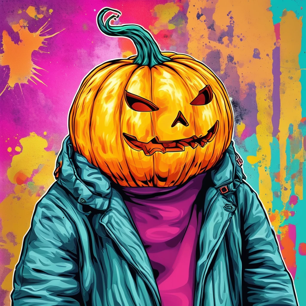 NFT POP ART pumpkin man 