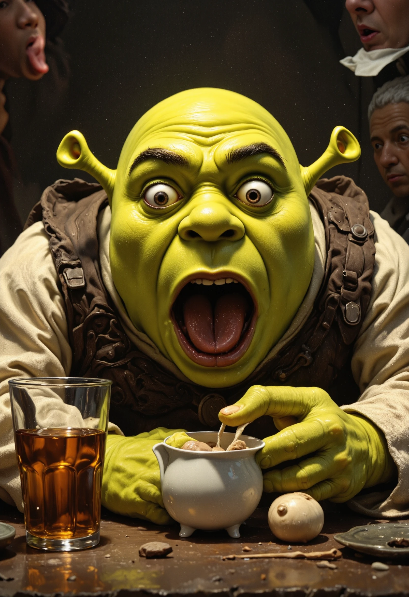 photo of shrek very shocked