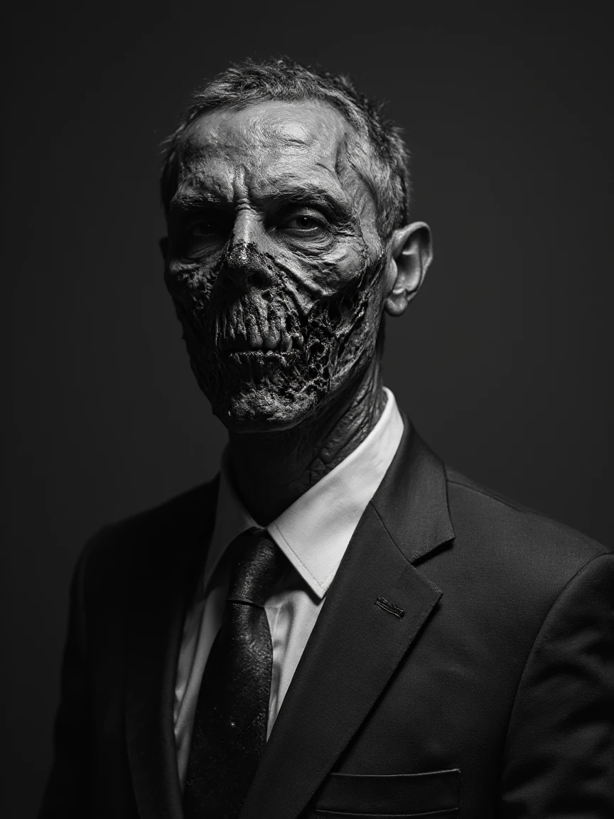 Brain Eater. Stunning Photograph. Zombie Barrack Obama presidential portrait.