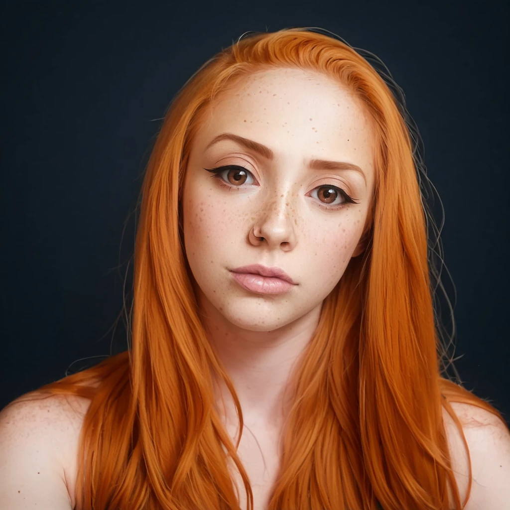 <lora:Pony_Victoria_Baamonde:1>, v1ct0r1a, 1girl, solo, long hair, freckles, realistic, lips, looking at viewer, brown eyes, portrait, simple background