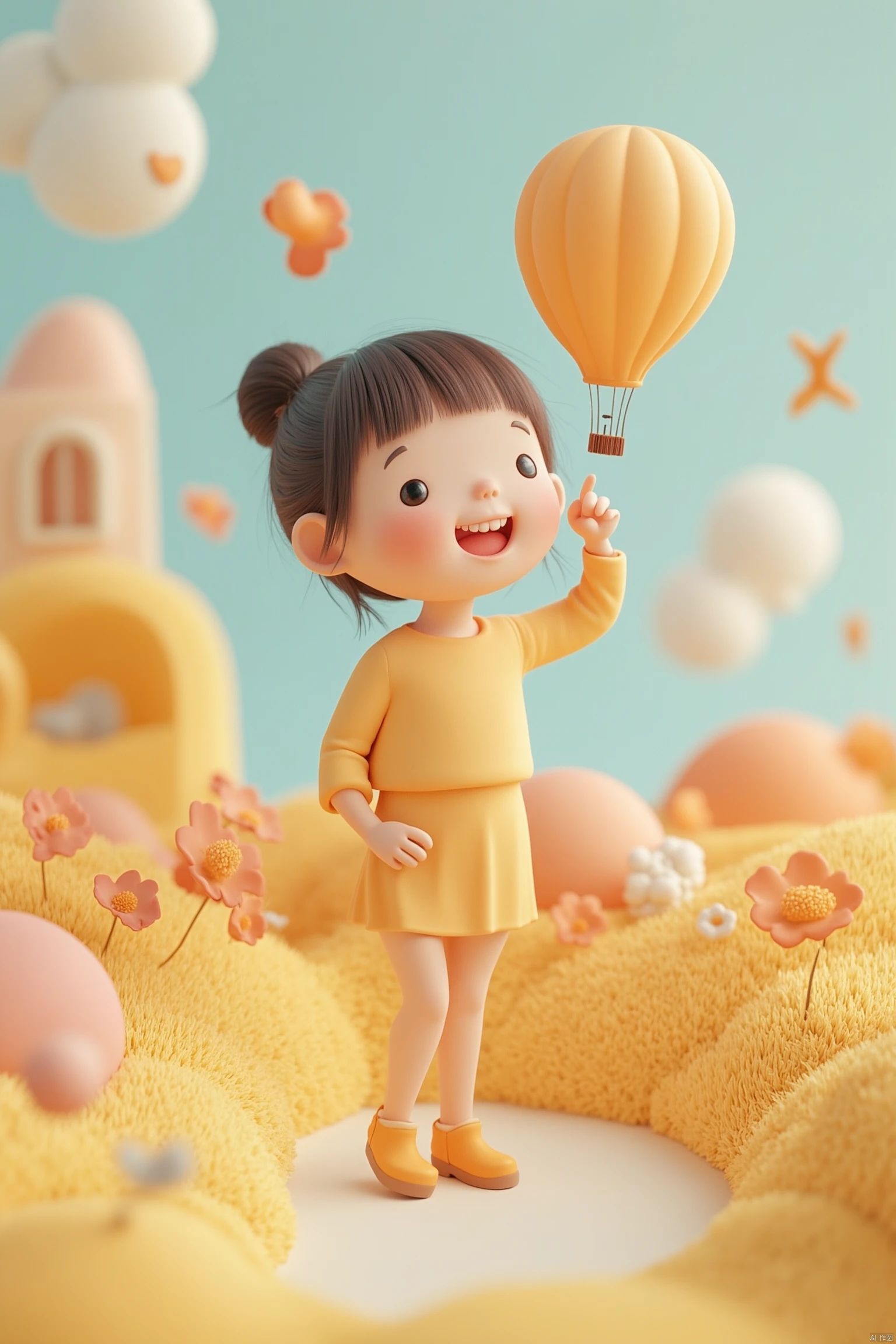 a girl,micro landscape