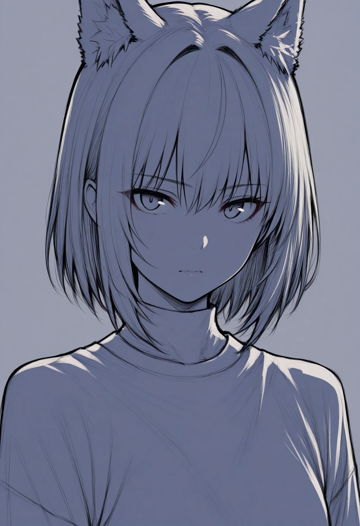 Black Hair,short hair,black eye,Angel white wings,Angel Halo,White clothes,Gender unknown,No breasts,Thick Coating