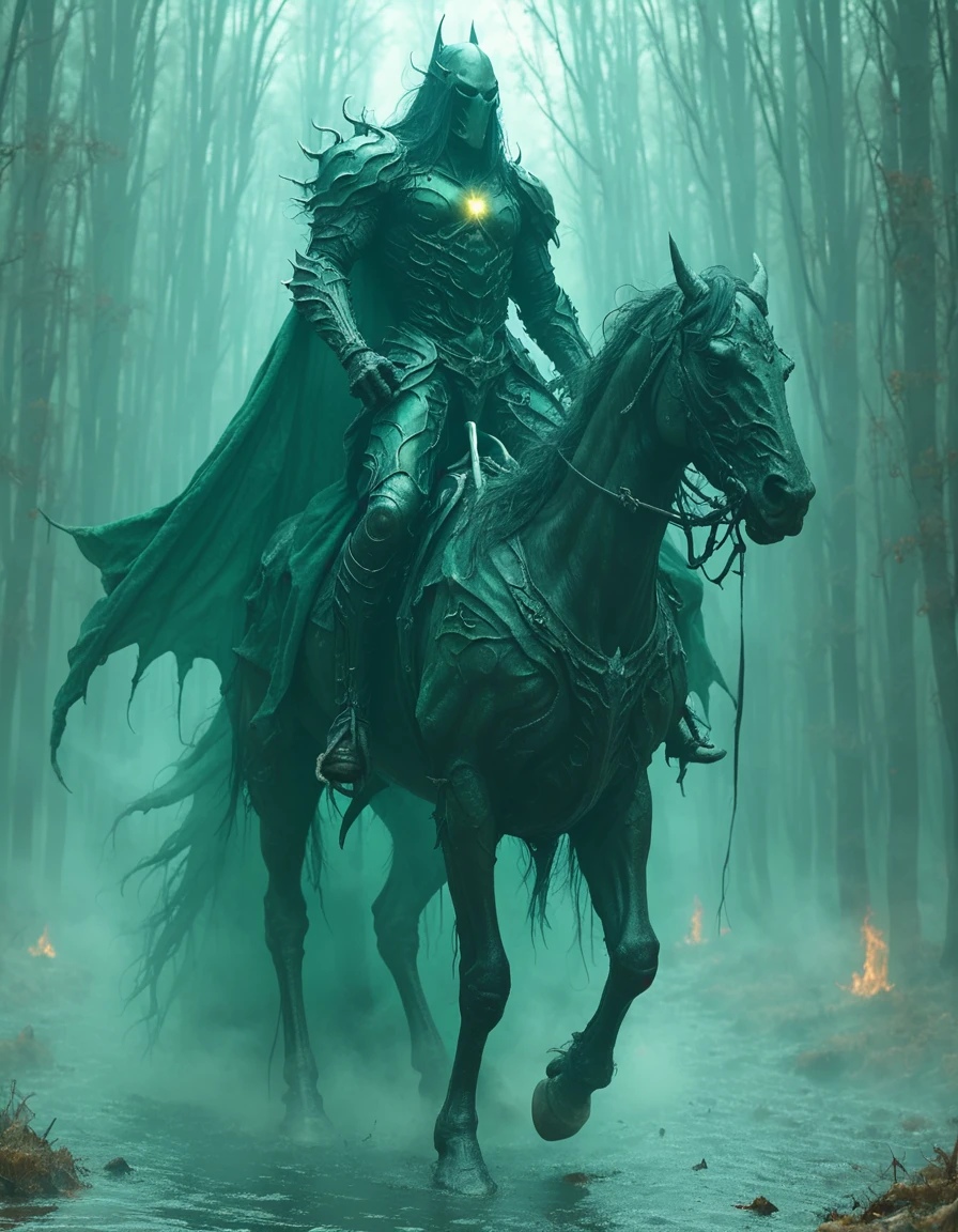 Nazgul, Sauron's Dark Knight ridding on horse,  <lora:Nazgul:1>