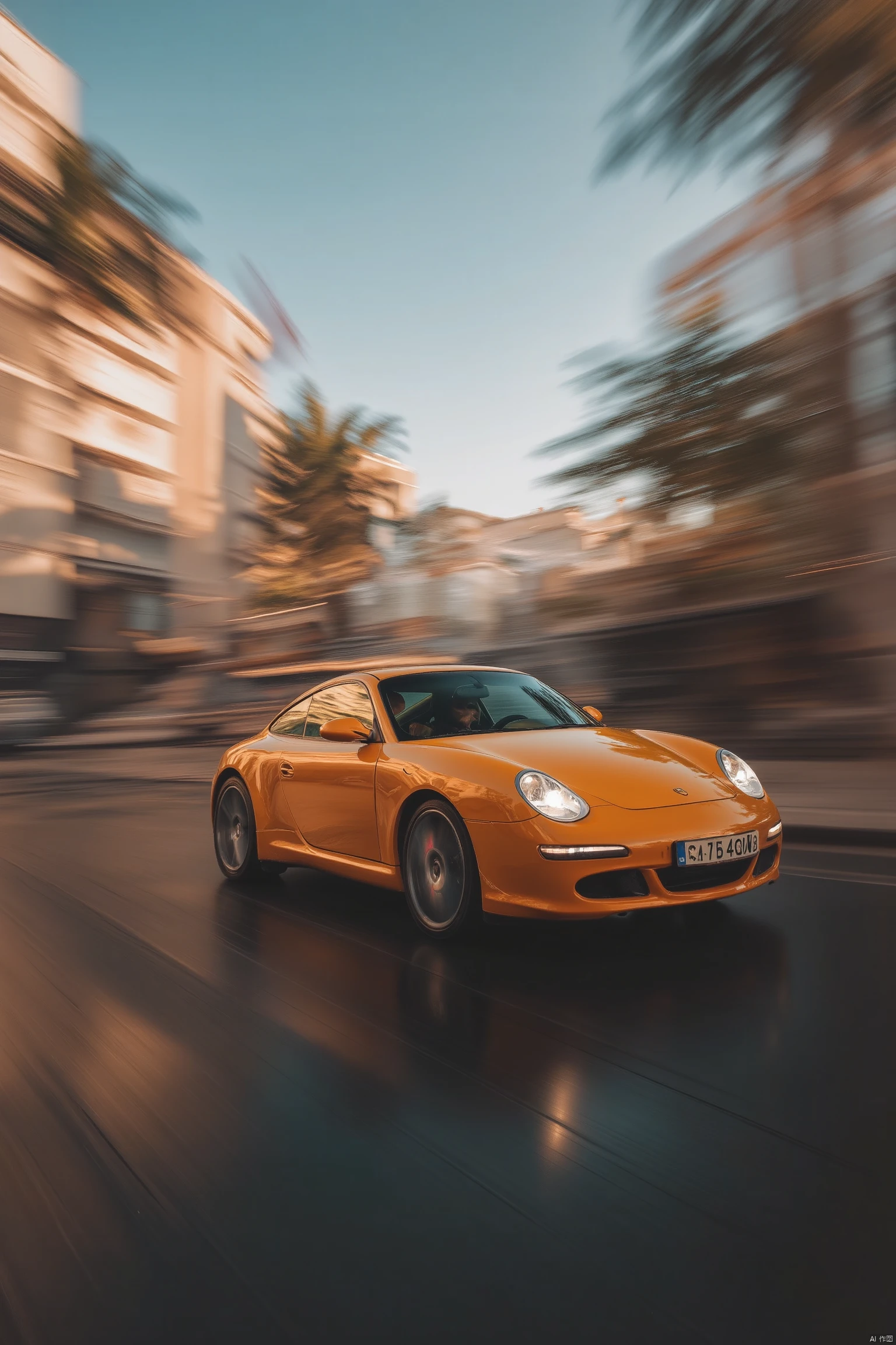 Motion blur,car
