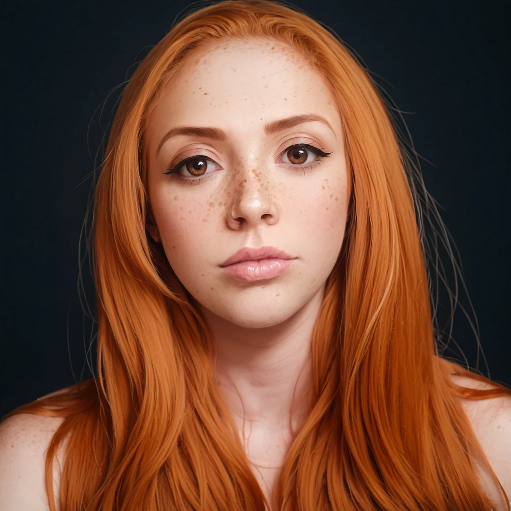 <lora:Pony_Victoria_Baamonde:1>, v1ct0r1a, 1girl, solo, long hair, freckles, realistic, lips, looking at viewer, brown eyes, portrait, simple background