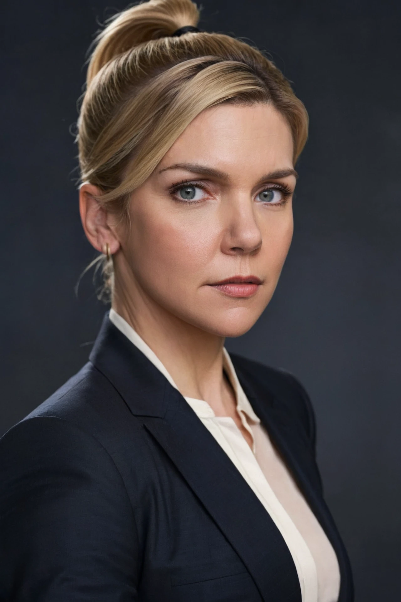 realistic portrait photo of a woman, rheaseehorn, blonde hair, business suit, portrait, formal, cinematic, ponytail, 
<lora:RheaSeehorn_SDXL_v1-000004:0.8>