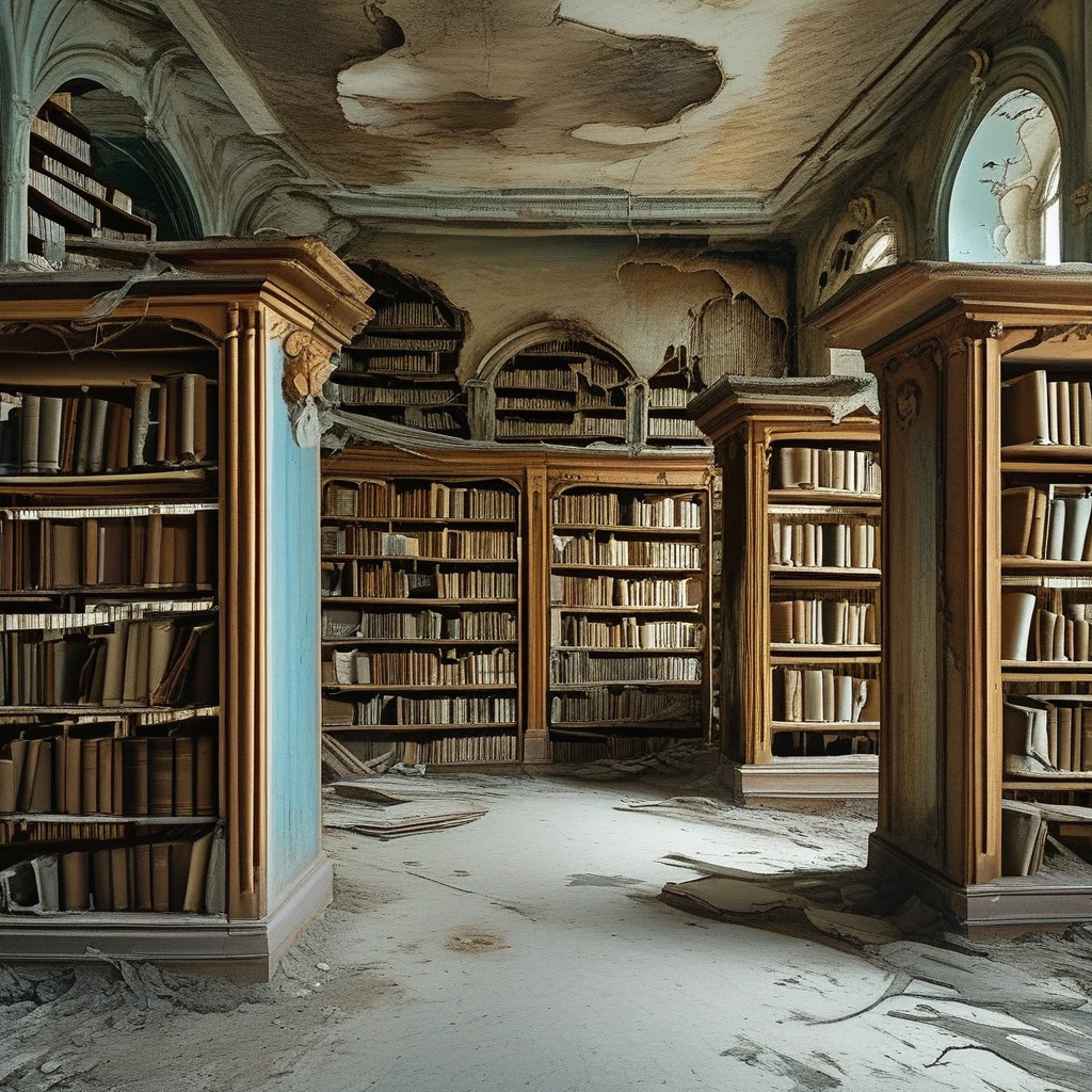 Abandoned Library up close