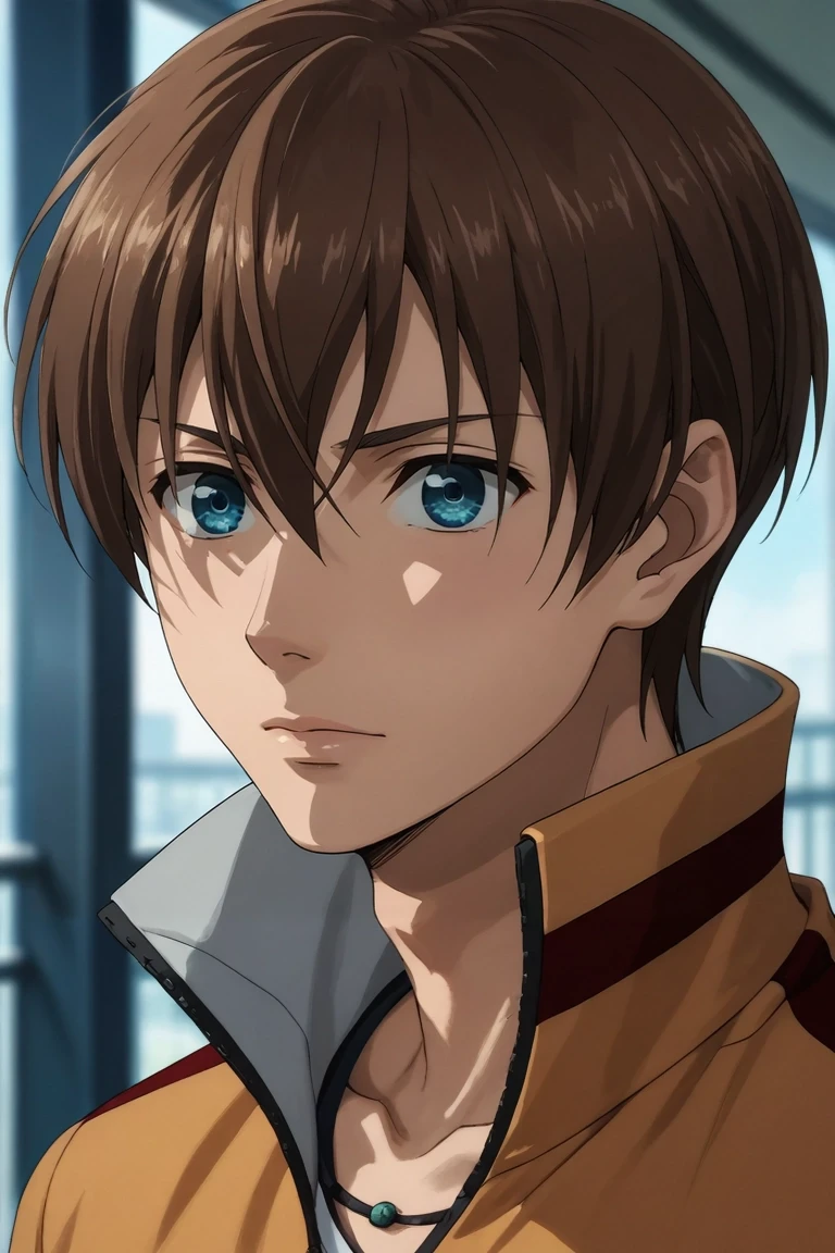 score_9, score_8_up, score_7_up, source_anime, rating_safe, intricate details, , , depth of field, 1boy, solo, male focus, <lora:kensuke_hanasaki_pony:0.76>, kensuke_hanasaki, brown hair, blue eyes, short hair, hair between eyes, , , <lora:sdxl_lightning_8step_lora:1>