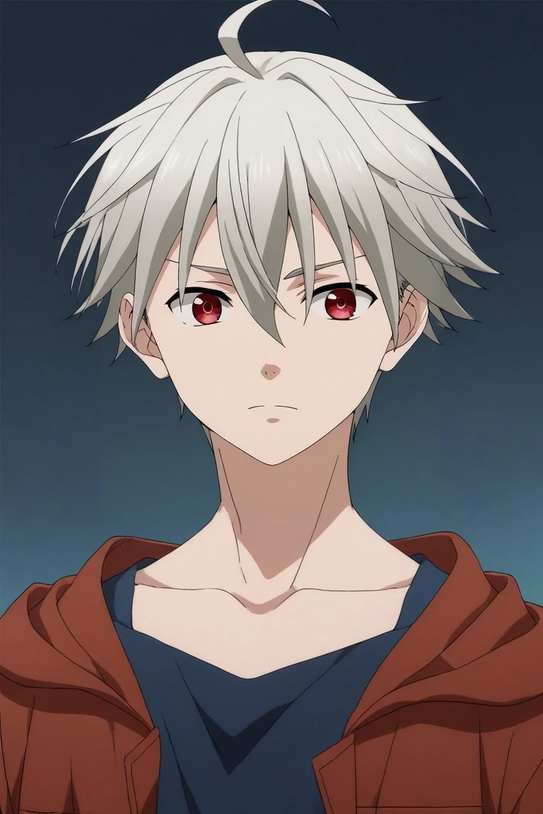 score_9, score_8_up, score_7_up, source_anime, rating_safe, , (3d:0.4), , , 1boy, solo, male focus, <lora:yoshio_kobayashi_pony:0.88>, yoshio_kobayashi, grey hair, red eyes, short hair, hair between eyes, ahoge, , , <lora:sdxl_lightning_8step_lora:1>