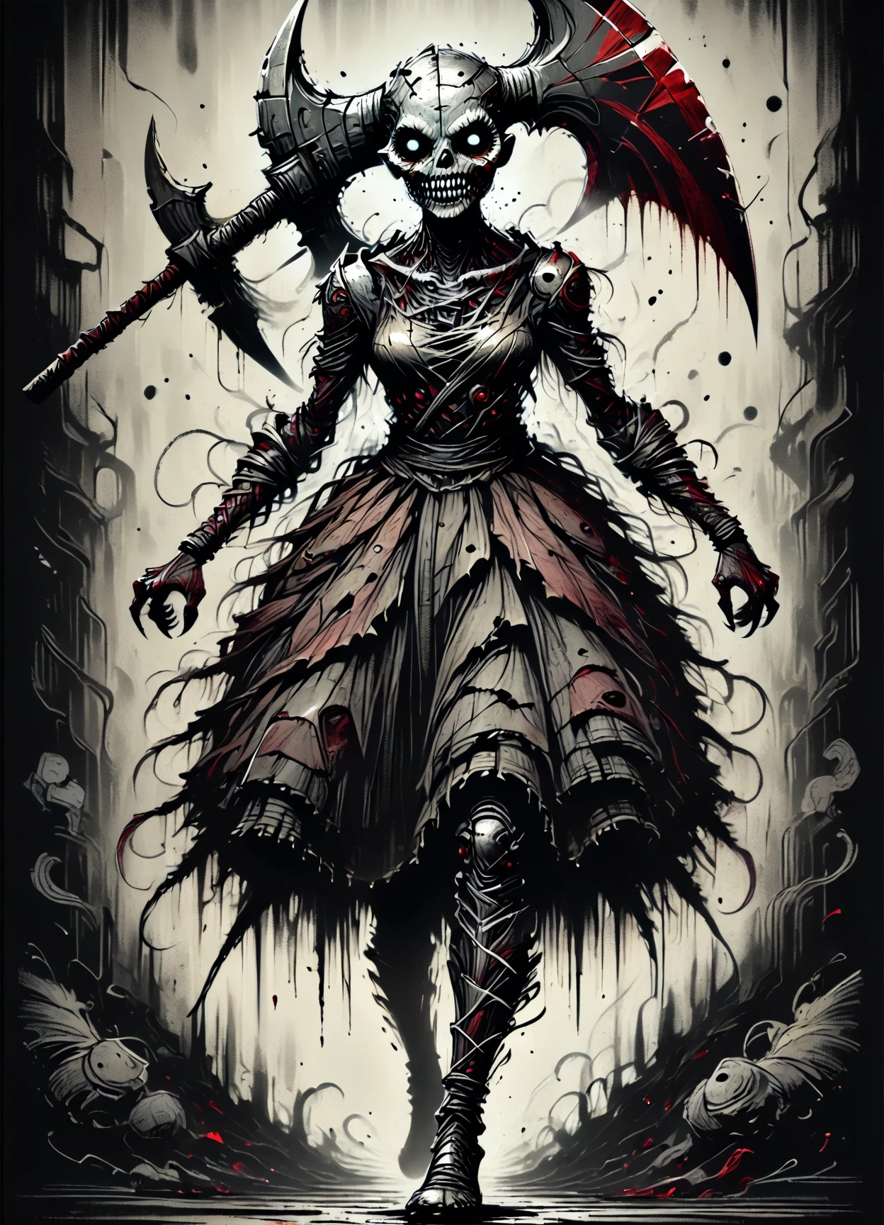 DonMB01dD4rkXL score_9, score_8_up, score_7_up, score_6_up, female beastman, , battle axe rating_safe <lora:DonMB01dD4rkXL-pony:1>