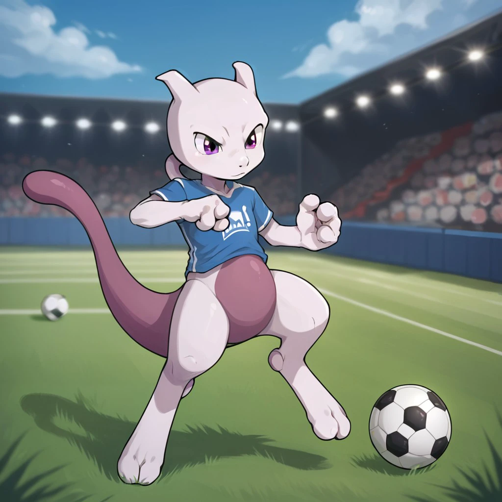 score_9, score_8_up, score_7_up, score_5_up, source_furry, lilmewtwo, young feral,  male, mewtwo,  in a field, kicking a ball soccer ball , 1boy, solo,, <lora:8b9f2230-5ae8-407a-859c-b409958fad21:0.7>