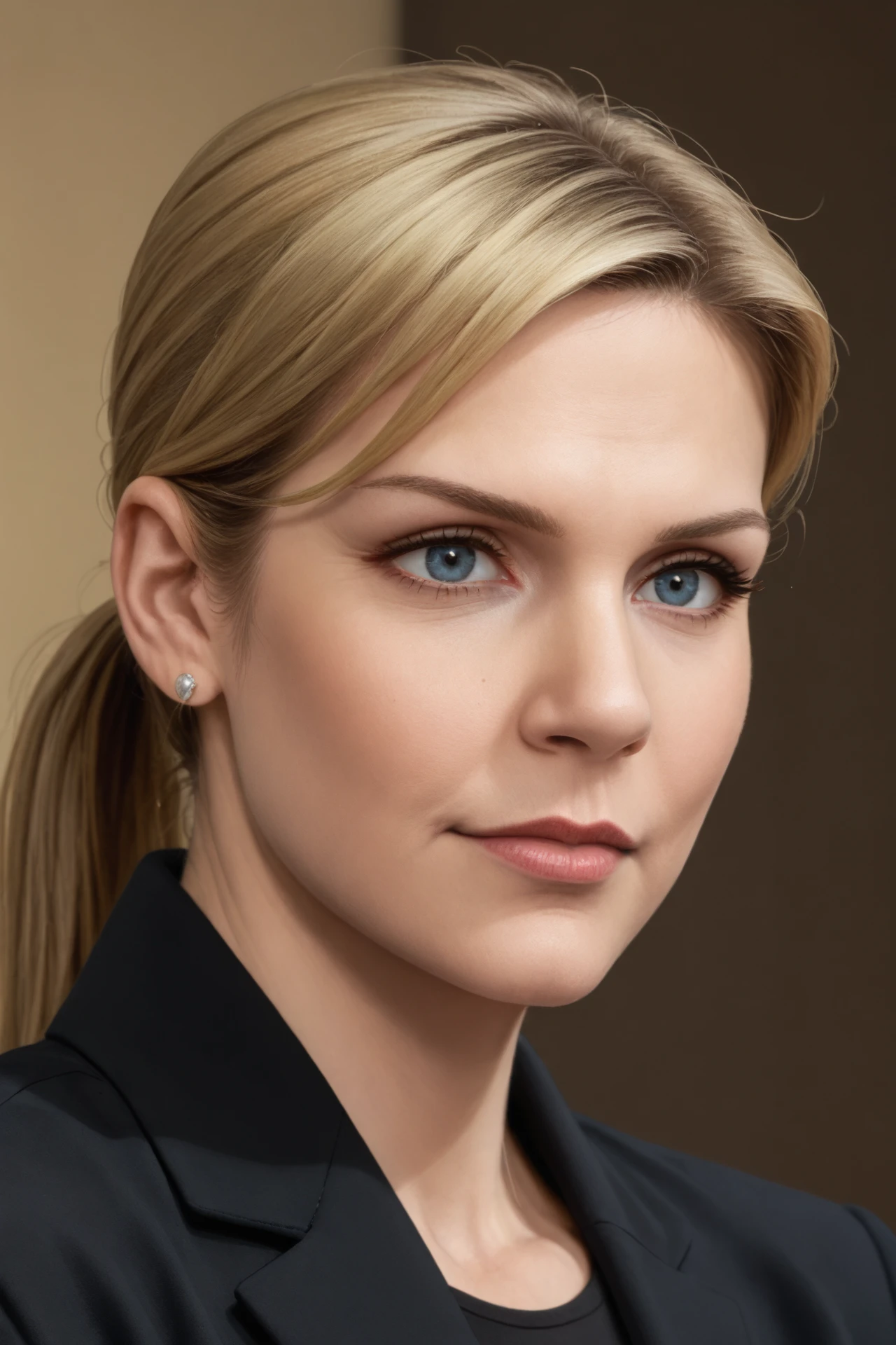 abstract portrait, woman, rheaseehorn, face, blonde hair, black shirt, formal, cinematic, ponytail, mature,
<lora:RheaSeehorn_PDXL_v1:1>