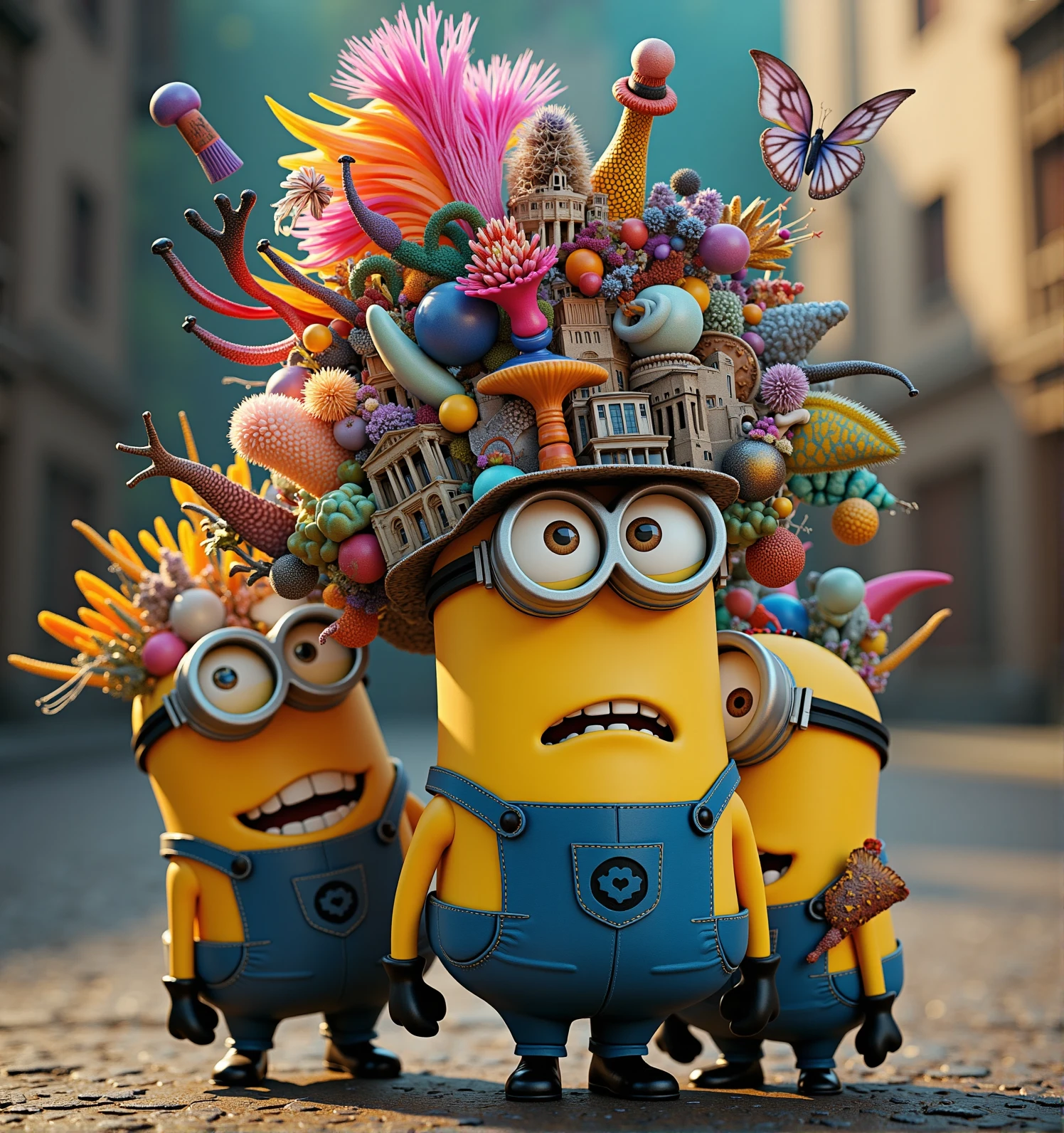 fantastical-headdress,the Minions