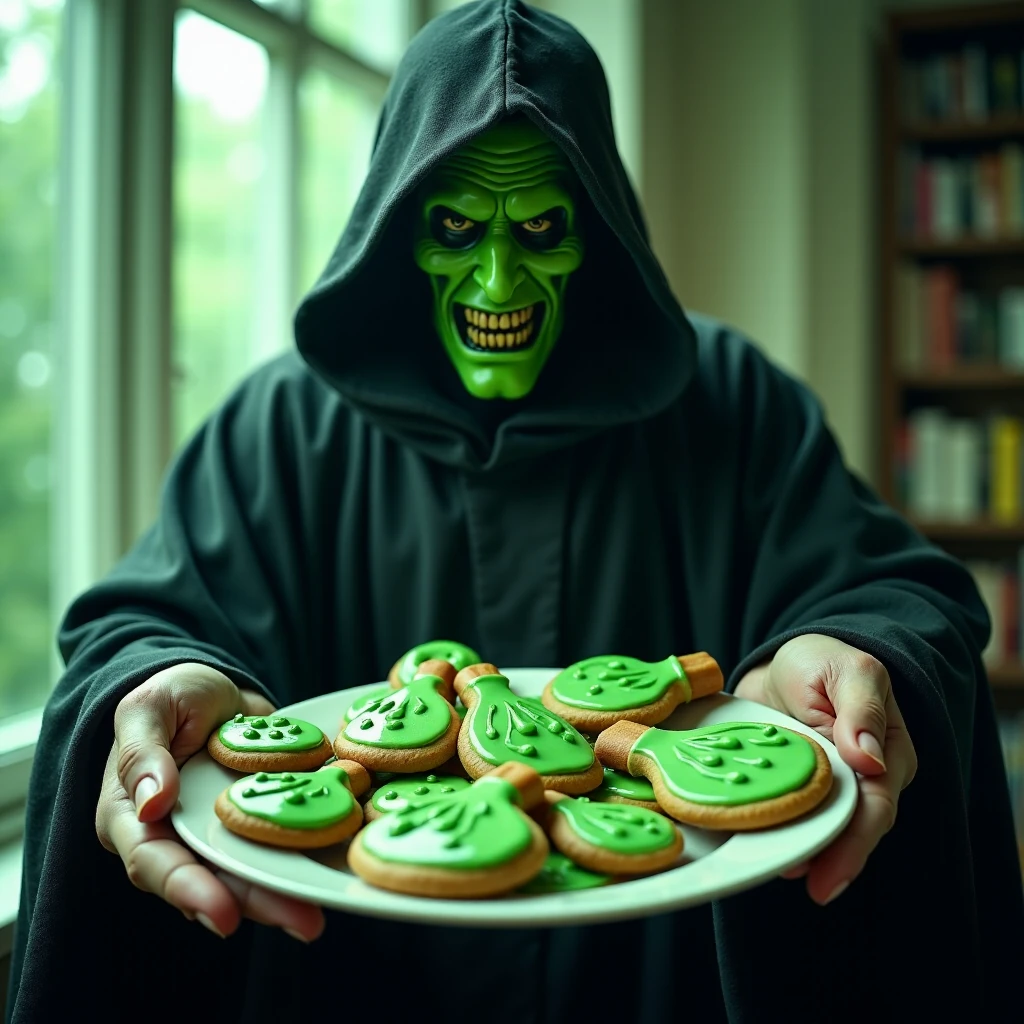 Generation Mode:

flux_txt2img

Positive Prompt:

The evil Poisoner of the Dark Side has Cookies shaped like potions, that have a sickly-green hue. The evil Poisoner, a tall figure with a crooked, sinister smile, grins in an ambiguous manner. In a menacing manner, it brandishes a sterile plate of potion-shaped cookies, that you must eat. The dark side has cookies.

Model:

FLUX Dev (Quantized) (FLUX)

VAE:

FLUX.1-schnell_ae (FLUX)

Width:

1024

Height:

1024

Seed:

1653822299

Steps:

55

High Resolution Fix Enabled:

false

LoRA:

The_Dark_Side_has_Cookies (FLUX) - 0.75