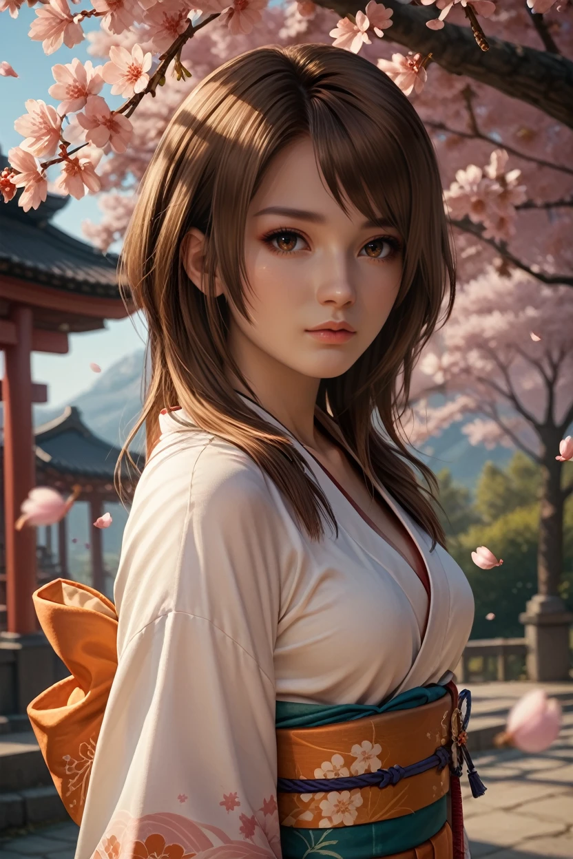 score_9, score_8_up, score_7_up,
<lora:FFyuri:0.8>
FFyuri, solo, 1girl, brown hair, brown eyes, looking at viewer, in a traditional kimono, surrounded by cherry blossoms