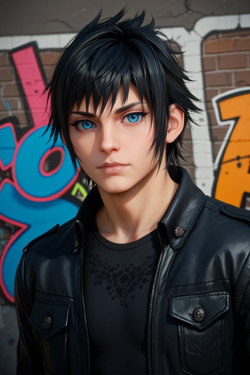 score_9, score_8_up, score_7_up,
<lora:FFNoctis:0.8>
FFNoctis, 1boy, black hair, blue eyes, looking at viewer, Urban street scene with vibrant graffiti murals, model in stylish attire