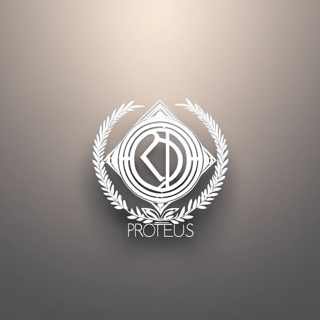 ("Proteus" text logo) powerful aura, swirling power, cinematic, masterpiece, award-winning