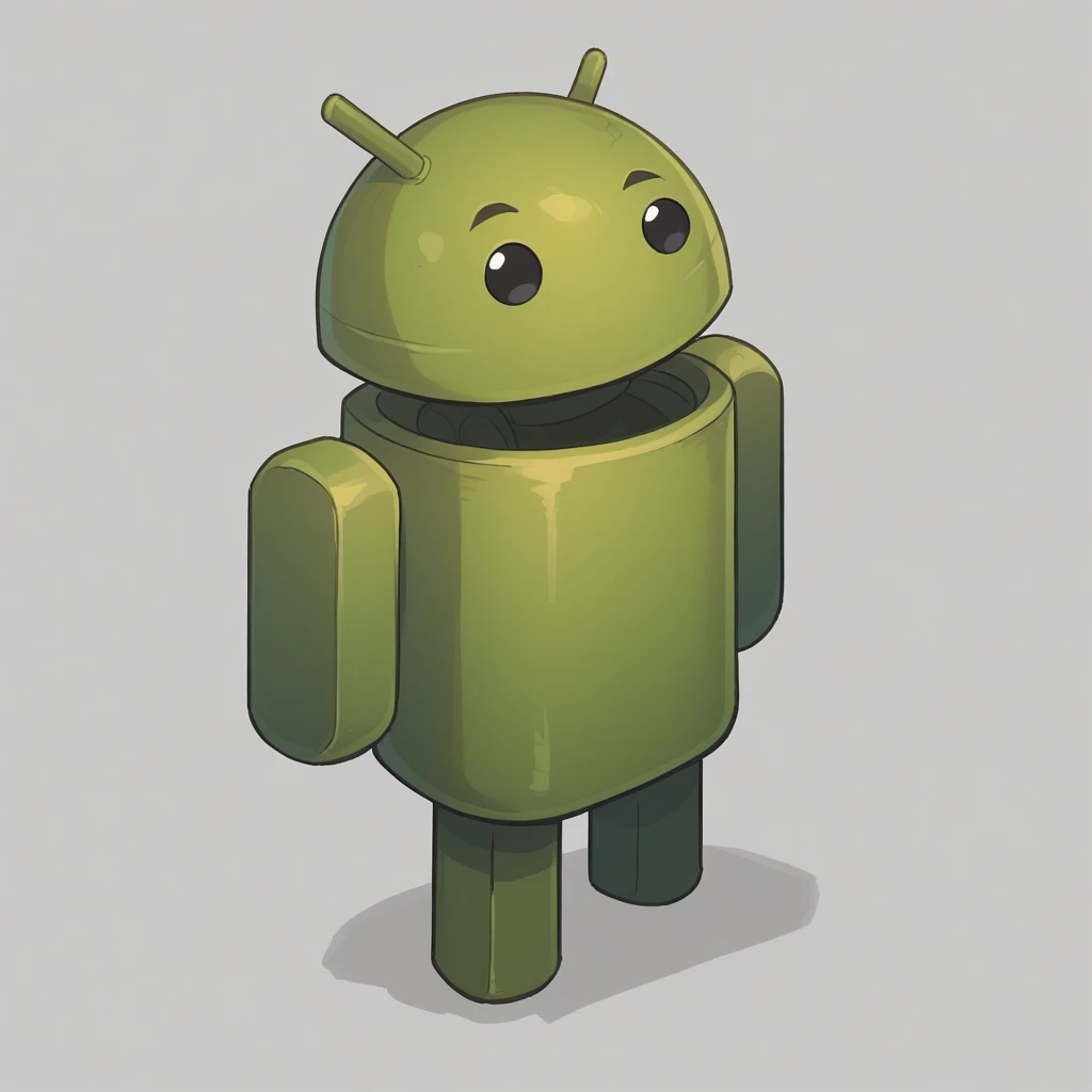 score_9_up, score_8_up, BREAK, BugDroid, no humans, 1boy, solo, black eyes, green skin, <lora:Bugdroid_GoogleAndroid_PXL_Leaf3:1>, full body,