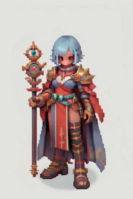 ROSprite, rochar, persistent, coherent, consistent ,ROSspriteEX, 1girl, pixel art, 2D-HD style, isometric view, Ragnarok Online inspired, Chrono Trigger magic system, ethereal build, breasts, flowing teal hair, magical girl style, black oval eyes, elemental markings, simple background, transparent background, full body pose, standing multiple views, mage robe in deep blue with star patterns, wizard hat, staff with clock motif, chronosphere, floating hourglasses, temporal butterflies, detailed pixel shading, high contrast lighting, soft shadow underneath, 32-bit color palette, 256x256 resolution, crisp edges, no anti-aliasing, End of Time, clock room<lora:ArmorFusion:0.6>armor